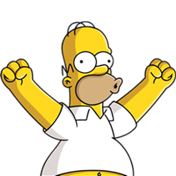 Homer Simpson 04 Happy Icon 256x256 png
